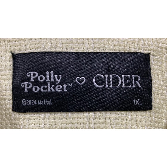 Tweed Polly Pocket X Cider Peace Out Doll Dress Curve 1XL Pale Green Yellow - Picture 5 of 10